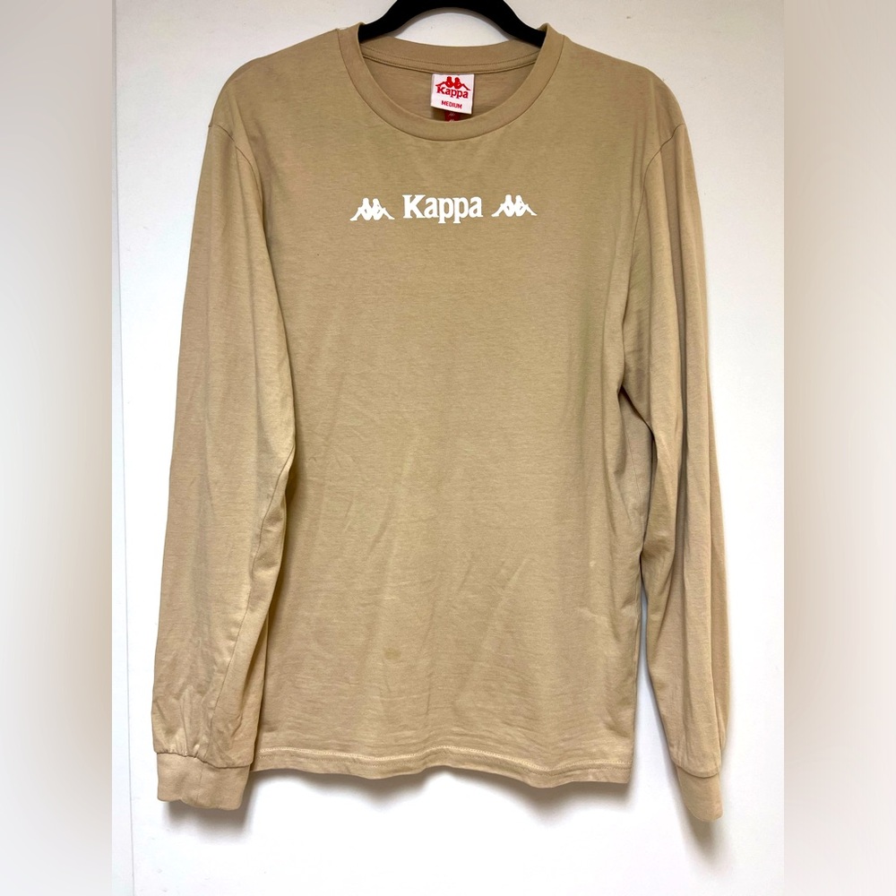 KAPPA LONG SLEEVE T-SHIRT IN TAN